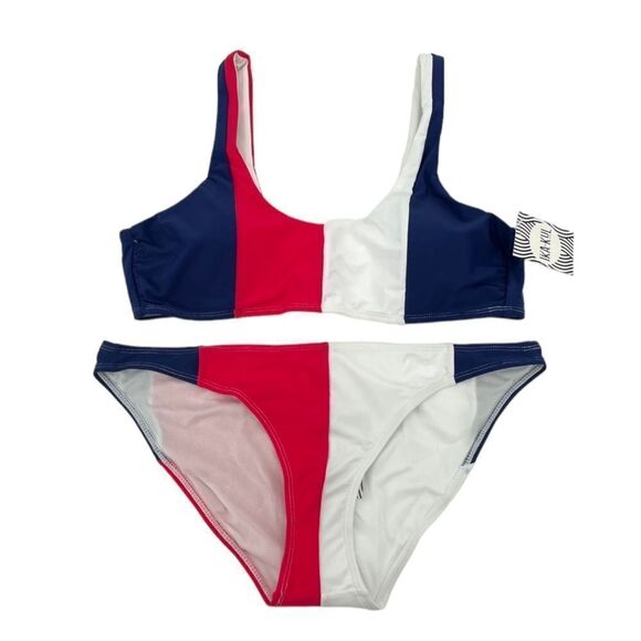 ~Ika-Kul Striped Bikini NWT XL - Picture 1 of 9